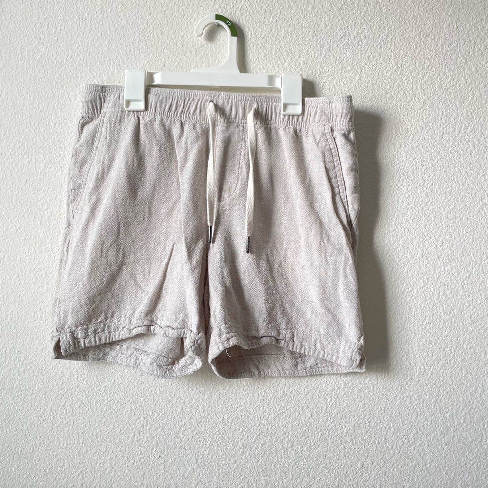 Express light Grey Linen Size S Linen Shorts Drawstring